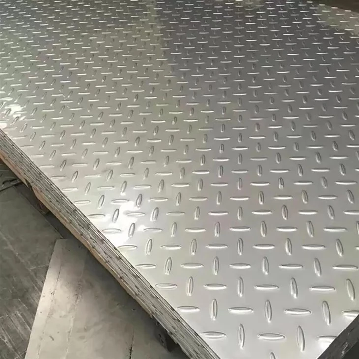 SUS202 reljefa nerūsējošā tērauda loksnes